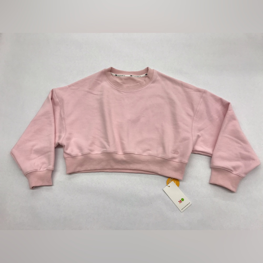 MO Muses Only,loose fit short batwing sleeve Sweatshirt, Sakura Pink,size M, New